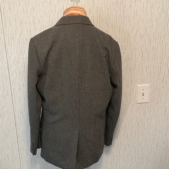 Gap Men's Blazer Large Herringbone Wool Blend Jacket 2 Button Sport Coat 42-44 - Picture 3 of 15